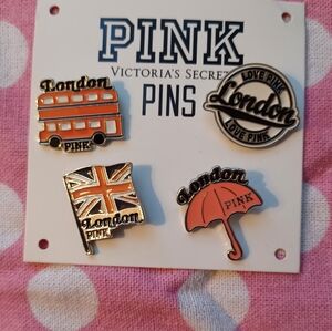 PINK Victoria's Secret London Themed Pin Set. Vintage, Htf!